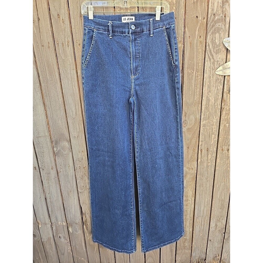 Le Jean Charlie Gay High Waisted Flare Blue Jeans size 28